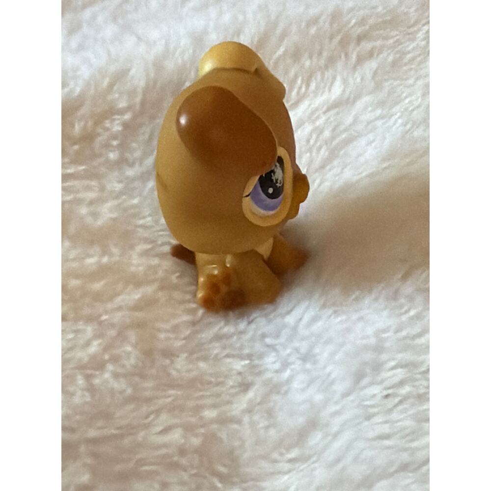 LPS Littlest Pet Shop Puppy #760 Brown Puppy Purple Snowflake Eyes 2007 G2 - Picture 2 of 15
